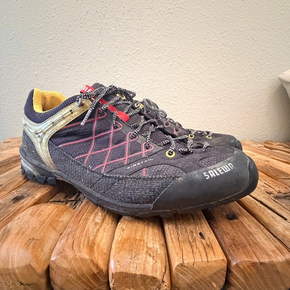 Salewa Firetail MS Hiking Approach Shoes Black Mangold Vibram Mens 12 63012-0907